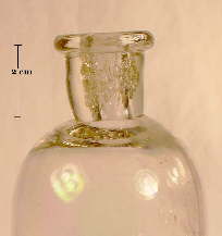 Image of a bead finish on an 1870's druggist bottle; click to enlarge.