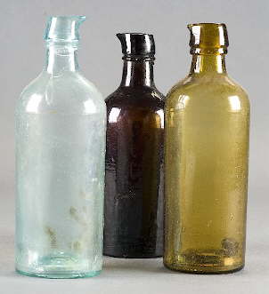 Bulk ink bottles dating from the 1860s; click to enlarge.