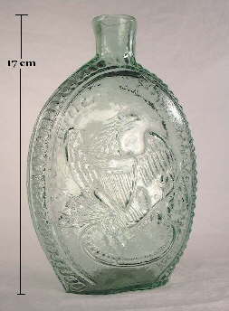 Washington-Eagle flask reverse; click to enlarge.