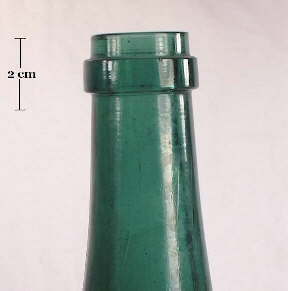 Image of a champagne finish on a late 19th century medicinal tonic bottle; click to enlarge.