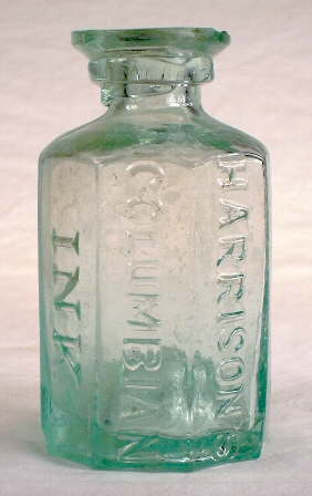 Taller ink bottle from the 1850s; click to enlarge.