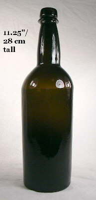 Image of a mid-19th century spirits/ale bottle; click to enlarge.